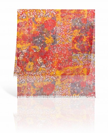 Палантин Женский ZW-DENSE.FLORAL/RED